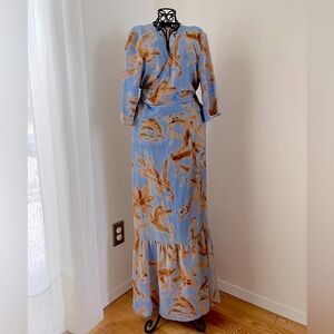 Falconeri Maxi Silk Wrap Dress